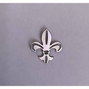 Mignon Faget Sterling Silver Fleur De Lis Lapel Pin Tie NOLA Rebirth New Orleans